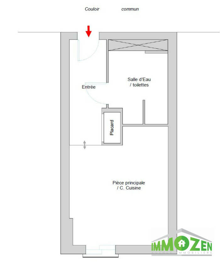 Appaetement de Type F1 22m² à Villeneuve-la-Garenne